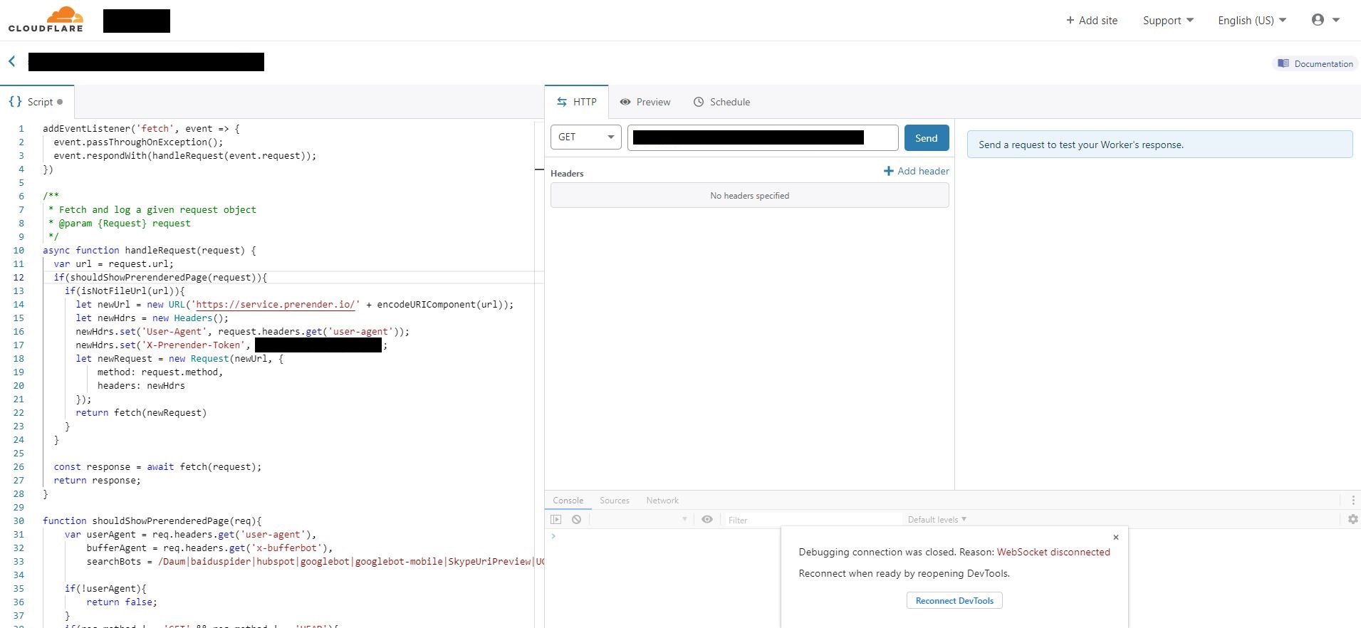 CloudFlare worker sample